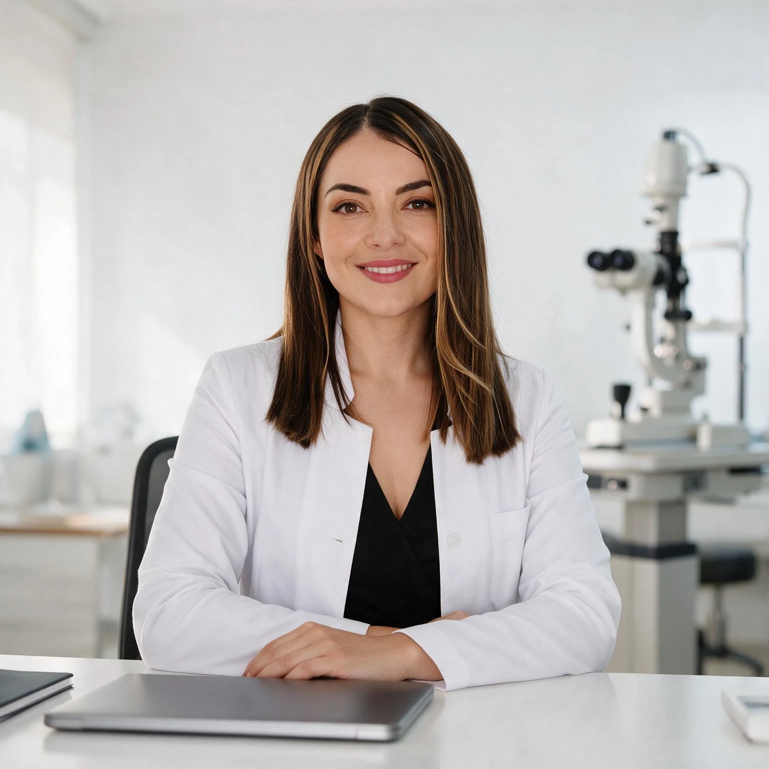 Dra. Estefanía Romo en su consultorio